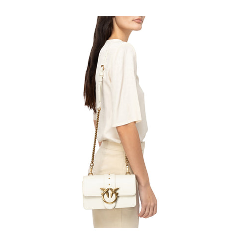 Pinko Borsa a spalla Borsa Donna tracolla Love One Mini Bianco oro P25 - PINKO 100059A0F1 - Z14Q - UNI - Francavilla Moda